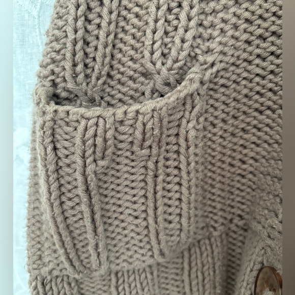 Vintage Twinkle by Wenlan Knit Hoody Sleeveless Sweater Cardigan with Tie - Picture 4 of 5